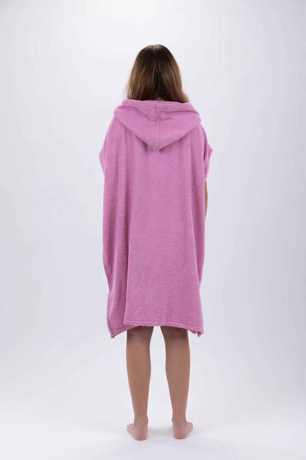 Poncho de Surf Pacifique Sud em Algodão sem Mangas com Fecho – Rosa, Tamanho Único