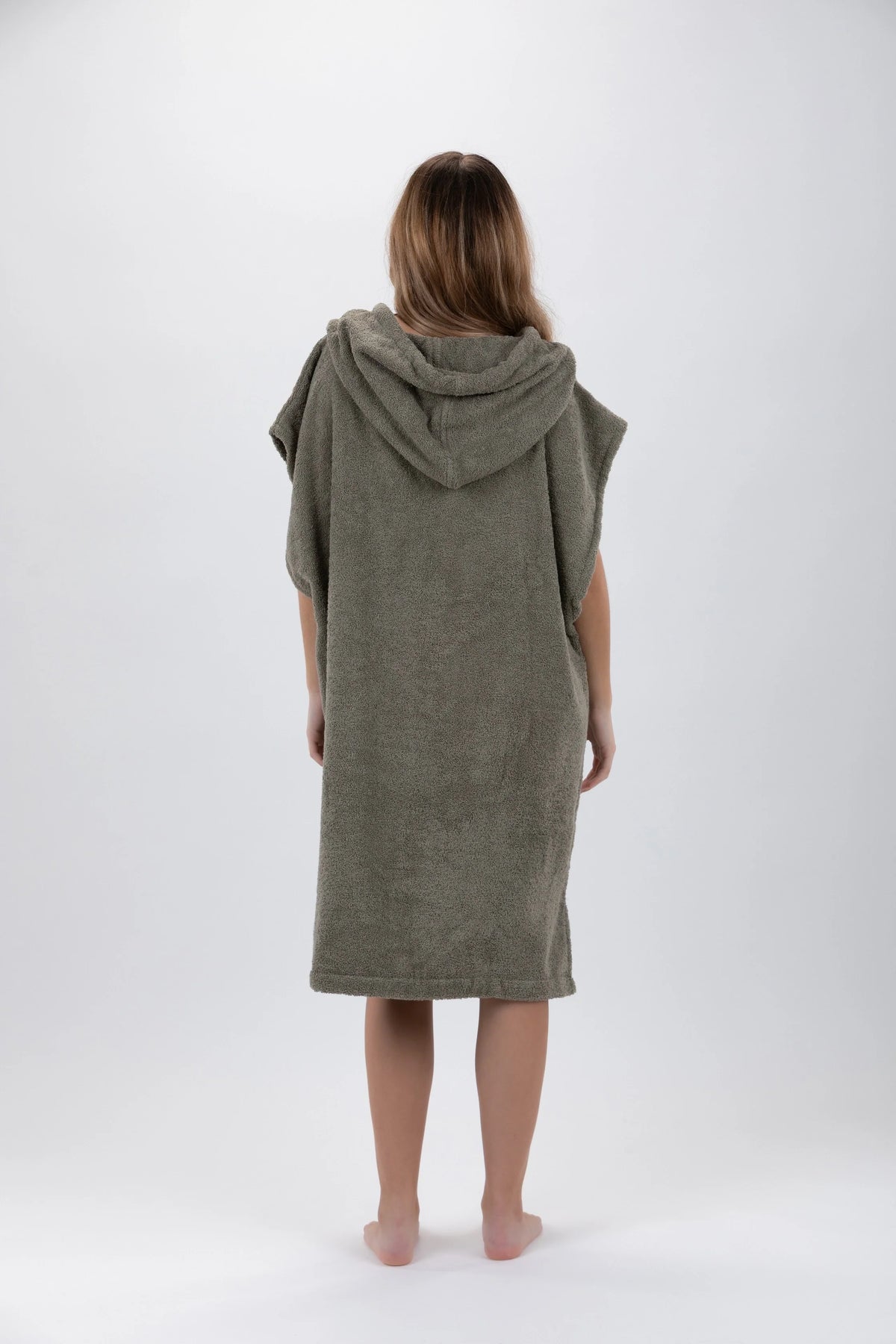 Poncho de Surf Pacifique Sud em Algodão sem Mangas – Verde, Tamanho M