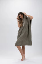 Poncho de Surf Pacifique Sud em Algodão sem Mangas – Verde, Tamanho M