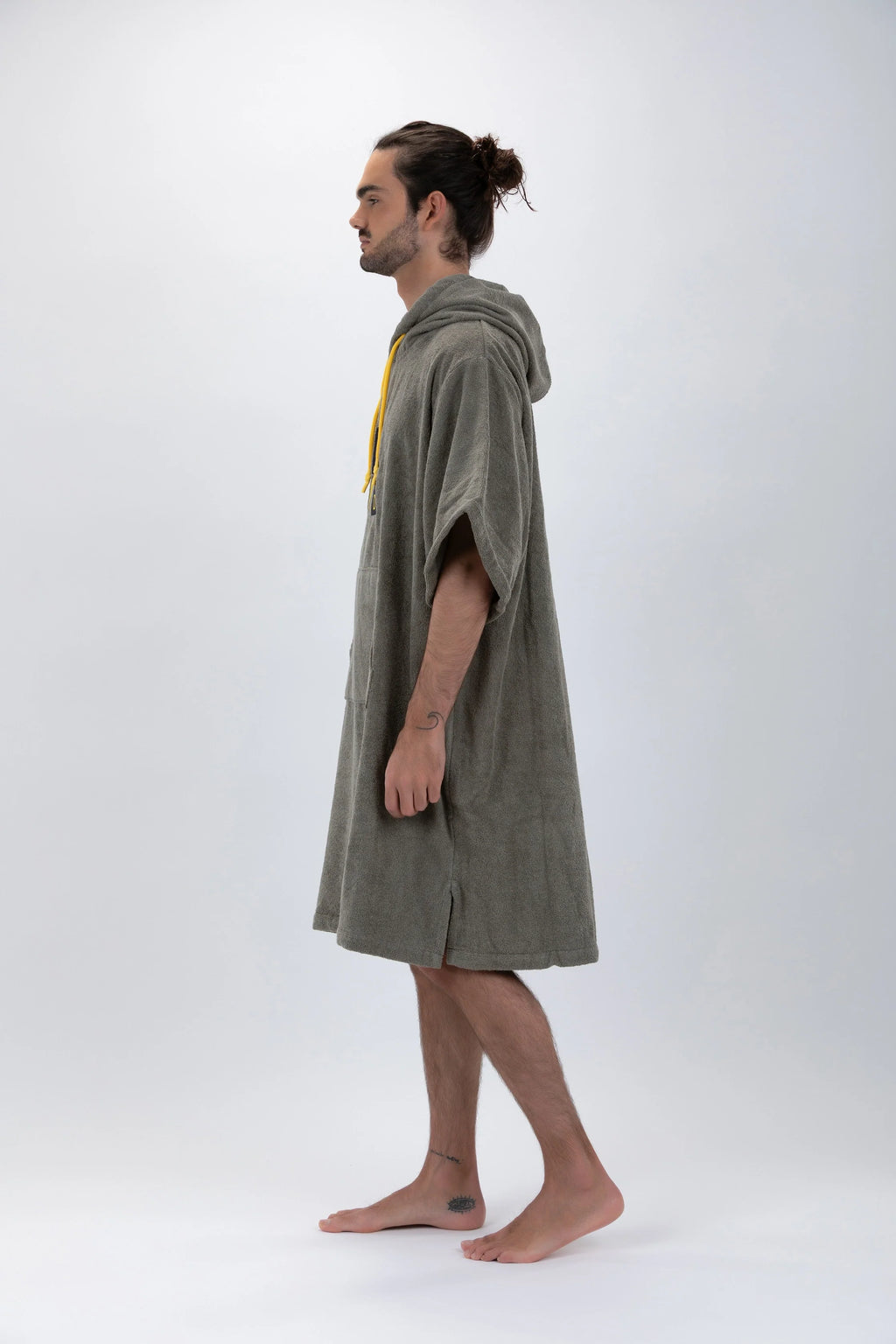 Poncho de Surf Pacifique Sud em Algodão com Mangas – Verde, Tamanho Único
