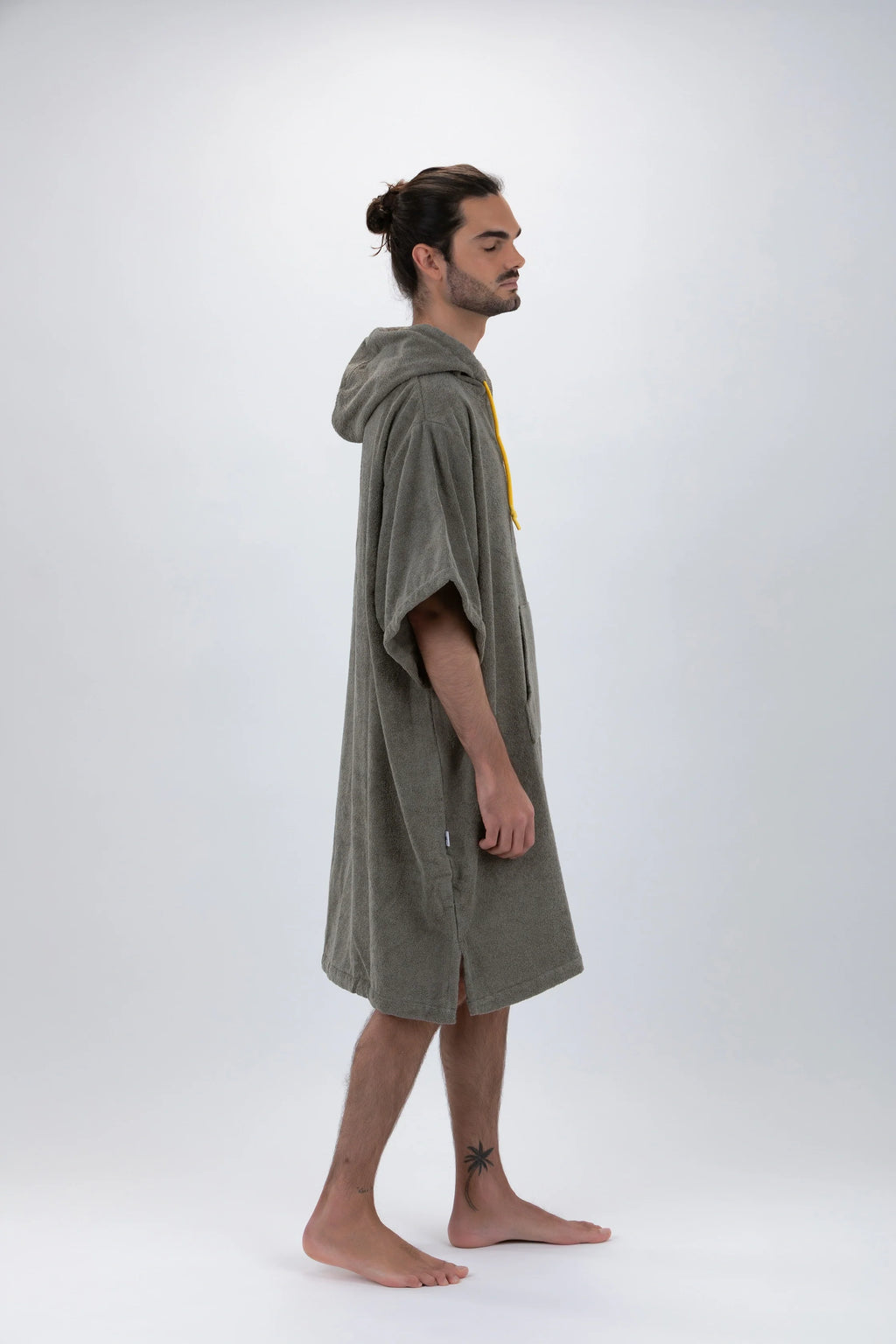 Poncho de Surf Pacifique Sud em Algodão com Mangas – Verde, Tamanho Único