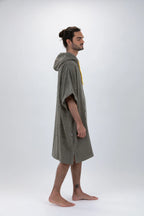 Poncho de Surf Pacifique Sud em Algodão com Mangas – Verde, Tamanho Único