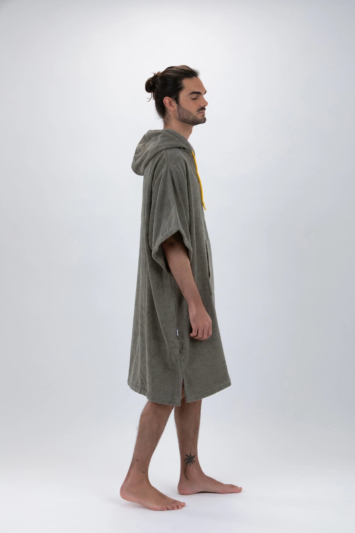 Poncho de Surf Pacifique Sud em Algodão com Mangas – Verde, Tamanho Único