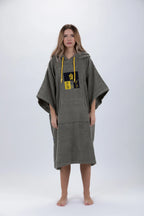 Poncho de Surf Pacifique Sud em Algodão com Mangas – Verde, Tamanho Único