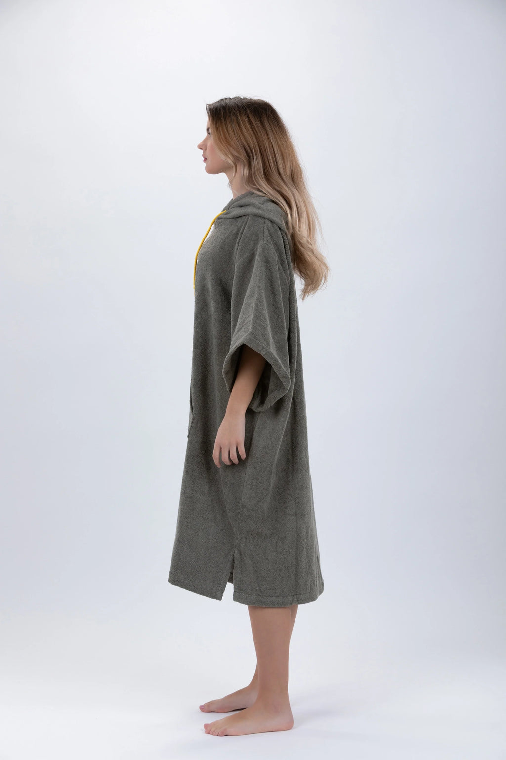Poncho de Surf Pacifique Sud em Algodão com Mangas – Verde, Tamanho Único