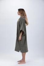 Poncho de Surf Pacifique Sud em Algodão com Mangas – Verde, Tamanho Único