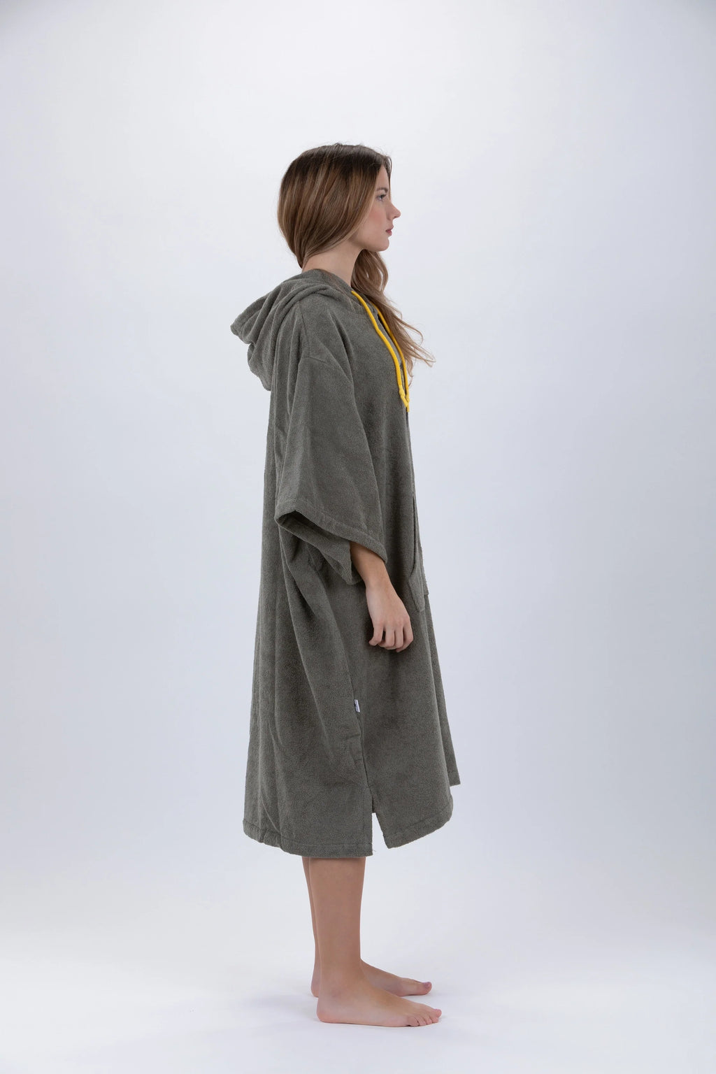 Poncho de Surf Pacifique Sud em Algodão com Mangas – Verde, Tamanho Único