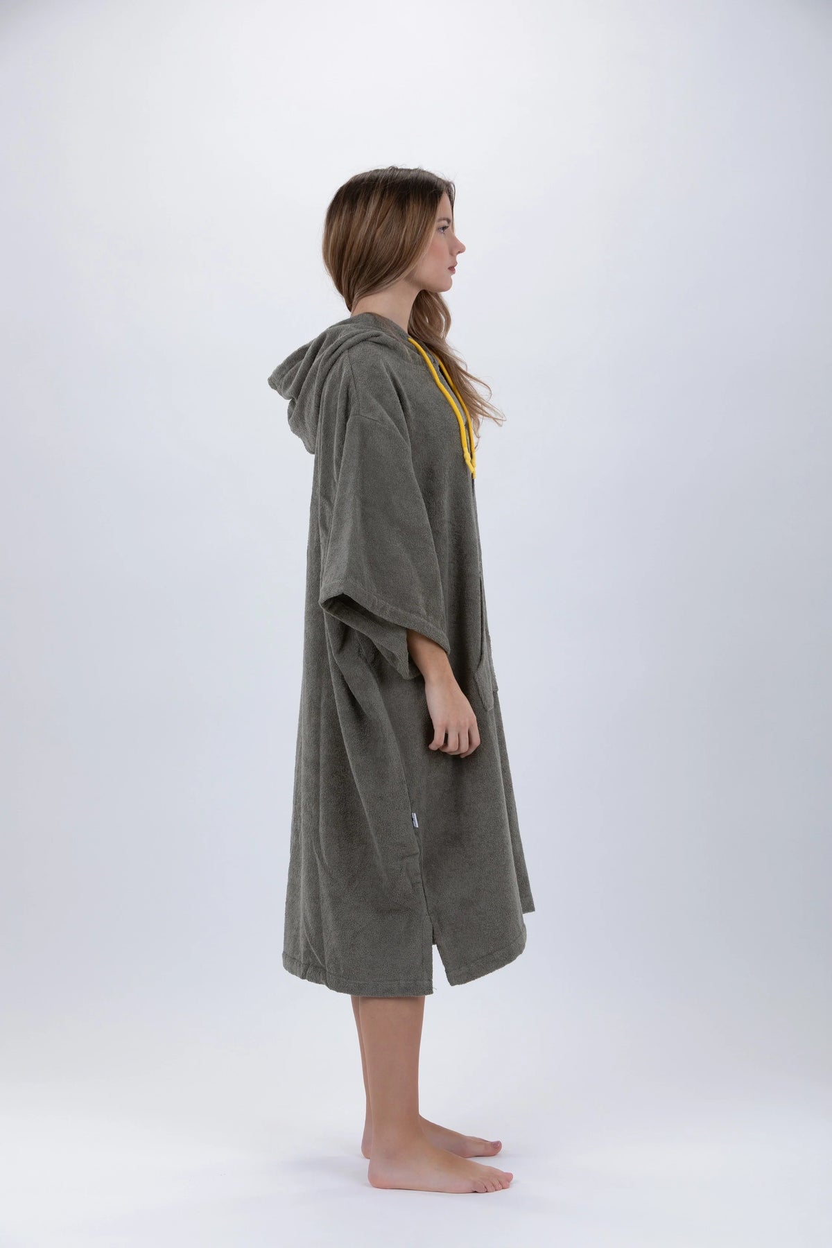 Poncho de Surf Pacifique Sud em Algodão com Mangas – Verde, Tamanho Único