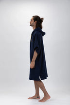 Poncho de Surf Pacifique Sud em Algodão com Mangas – Azul-marinho, Tamanho Único