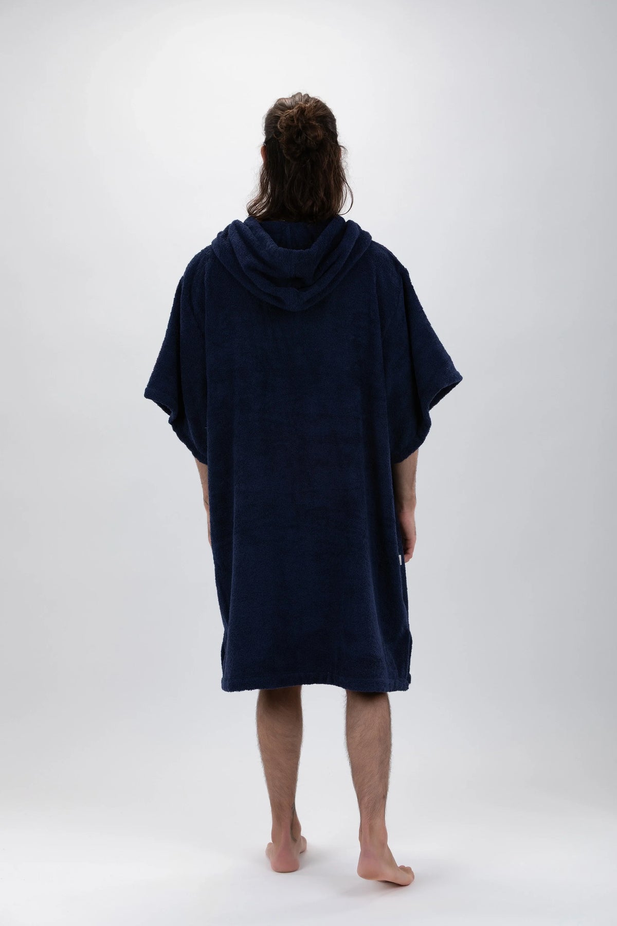 Poncho de Surf Pacifique Sud em Algodão com Mangas – Azul-marinho, Tamanho Único