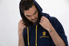 Poncho de Surf Pacifique Sud em Algodão com Mangas – Azul-marinho, Tamanho Único