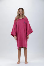 Poncho de Surf Pacifique Sud em Algodão com Mangas – Rosa, Tamanho Único