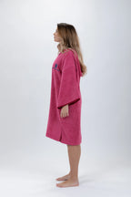 Poncho de Surf Pacifique Sud em Algodão com Mangas – Rosa, Tamanho Único