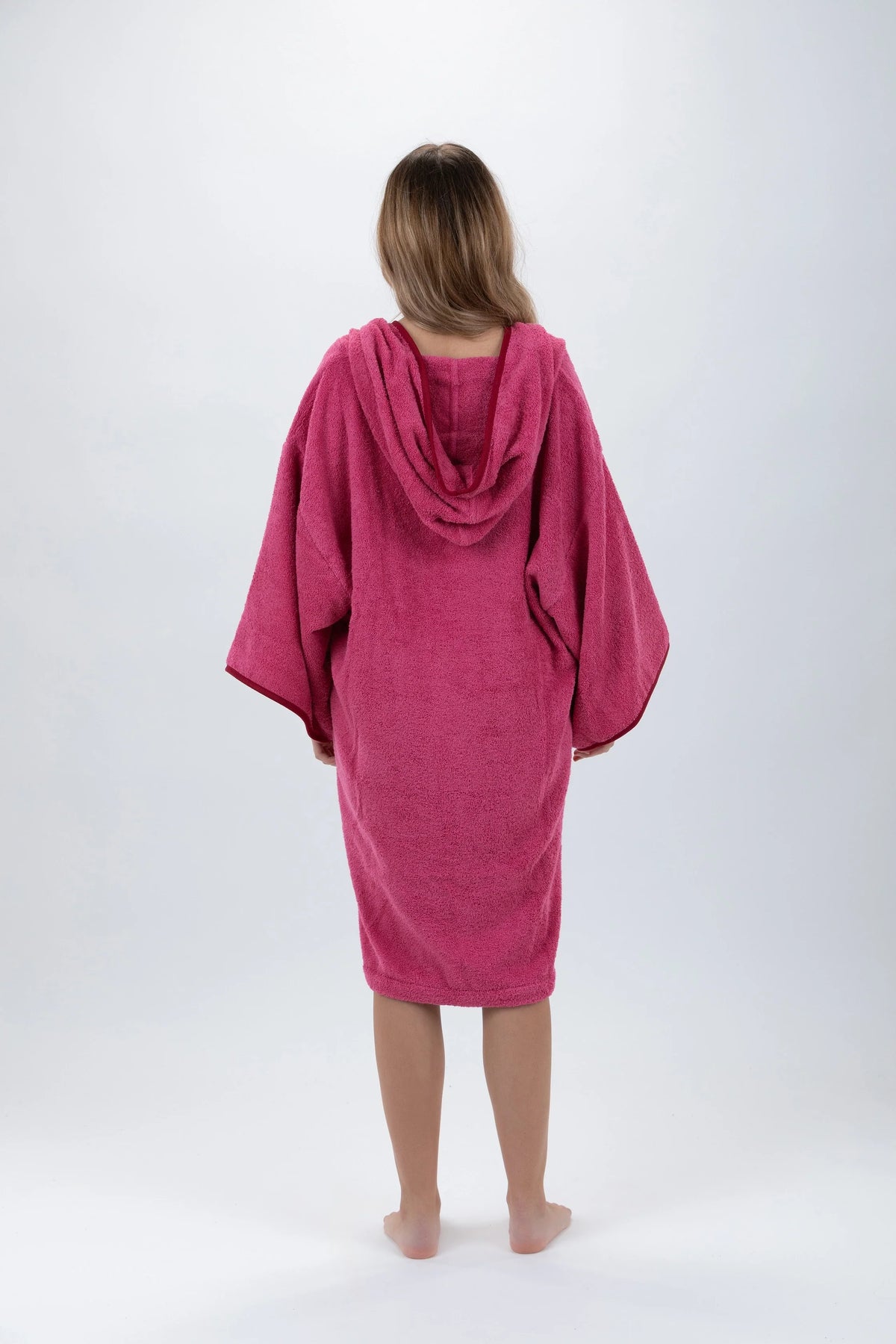 Poncho de Surf Pacifique Sud em Algodão com Mangas – Rosa, Tamanho Único