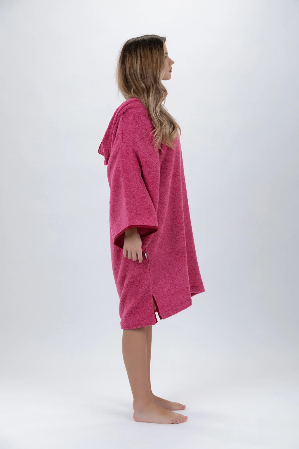 Poncho de Surf Pacifique Sud em Algodão com Mangas – Rosa, Tamanho Único