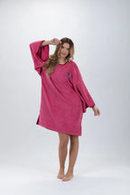 Poncho de Surf Pacifique Sud em Algodão com Mangas – Rosa, Tamanho Único