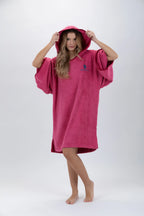 Poncho de Surf Pacifique Sud em Algodão com Mangas – Rosa, Tamanho Único