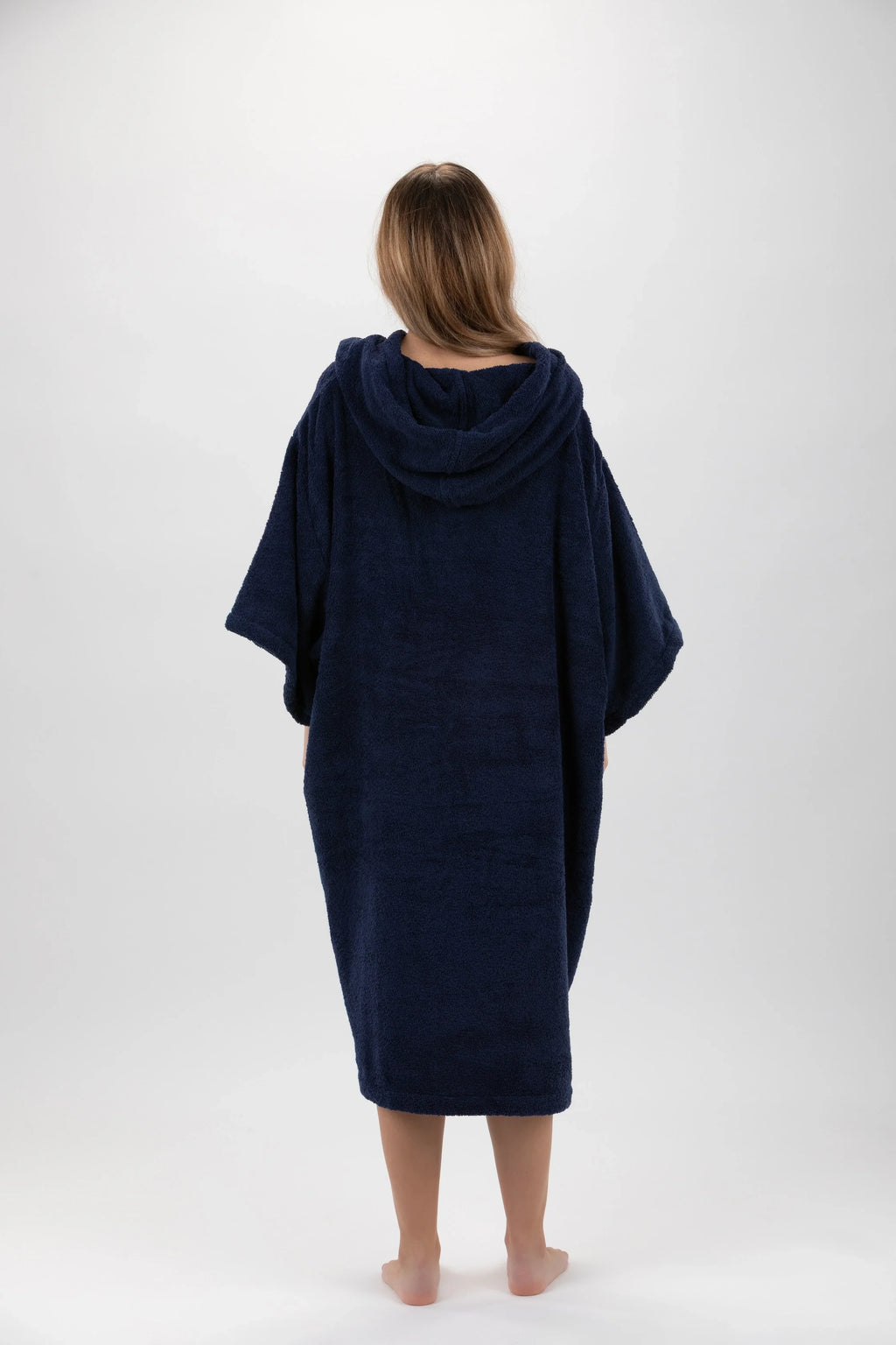 Poncho de Surf Pacifique Sud em Algodão com Mangas – Azul-marinho, Tamanho Único