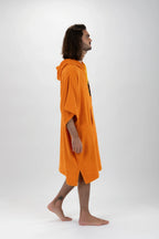 Poncho de Surf Pacifique Sud em Tencel com Mangas – Laranja, Tamanho Único