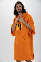 Poncho de Surf Pacifique Sud em Tencel com Mangas – Laranja, Tamanho Único