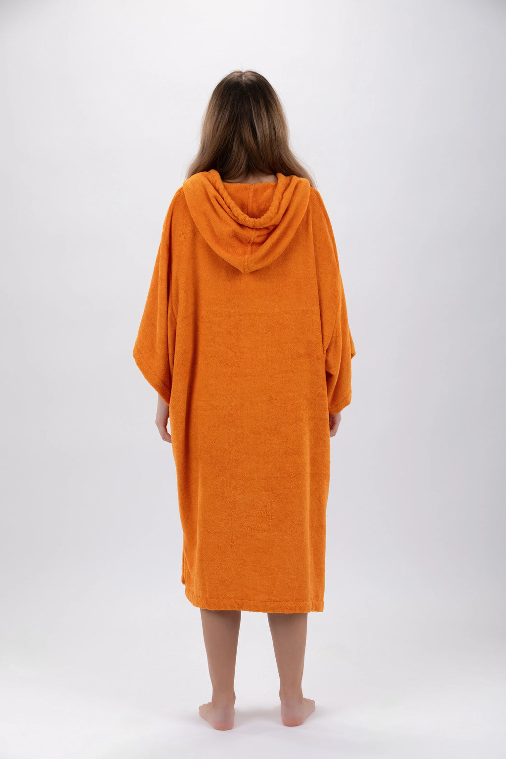 Poncho de Surf Pacifique Sud em Tencel com Mangas – Laranja, Tamanho Único