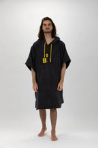 Poncho de Surf Pacifique Sud em Algodão com Mangas – Cinzento-escuro, Tamanho Único