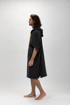 Poncho de Surf Pacifique Sud em Algodão com Mangas – Cinzento-escuro, Tamanho Único