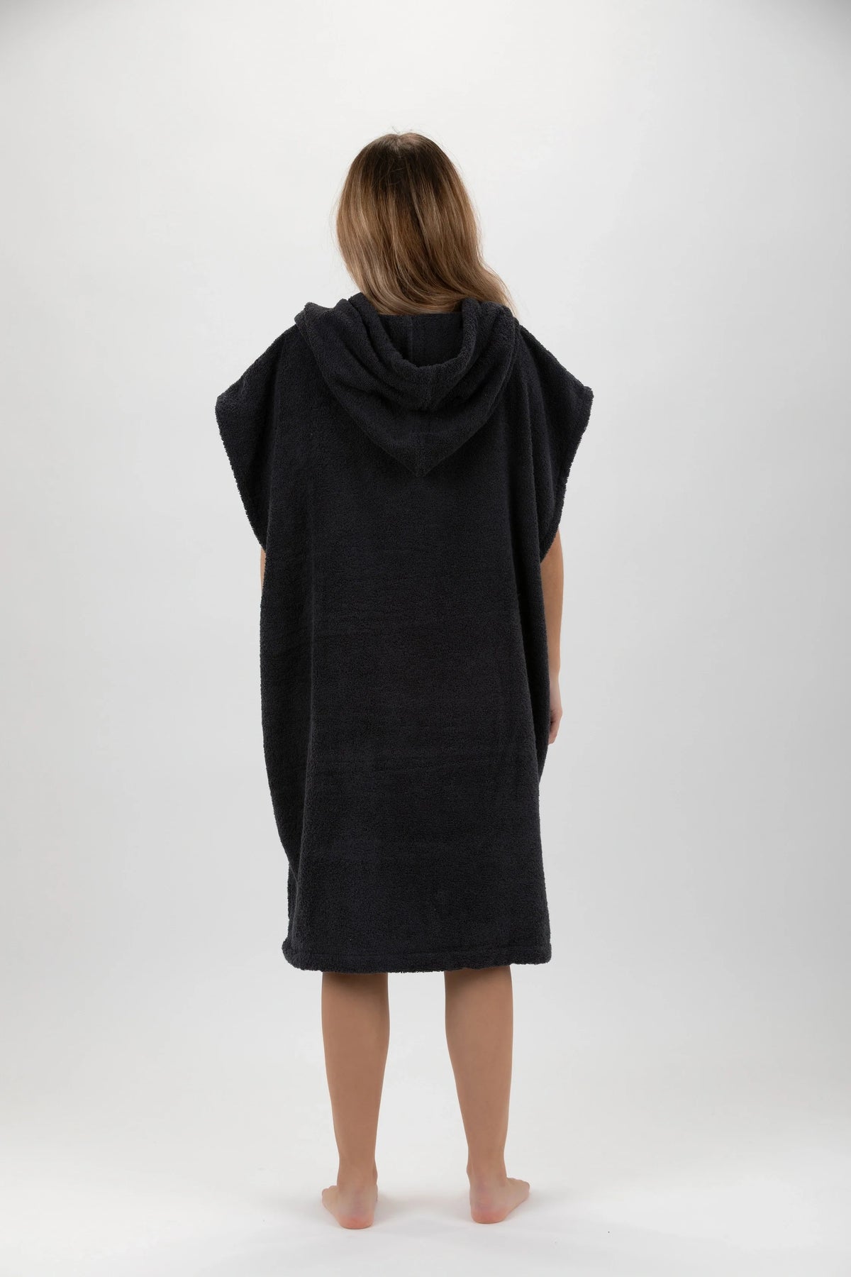 Poncho de Surf Pacifique Sud em Algodão sem Mangas – Cinzento-escuro, Tamanho M (400 g/m²)
