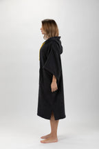Poncho de Surf Pacifique Sud em Algodão com Mangas – Cinzento-escuro, Tamanho Único
