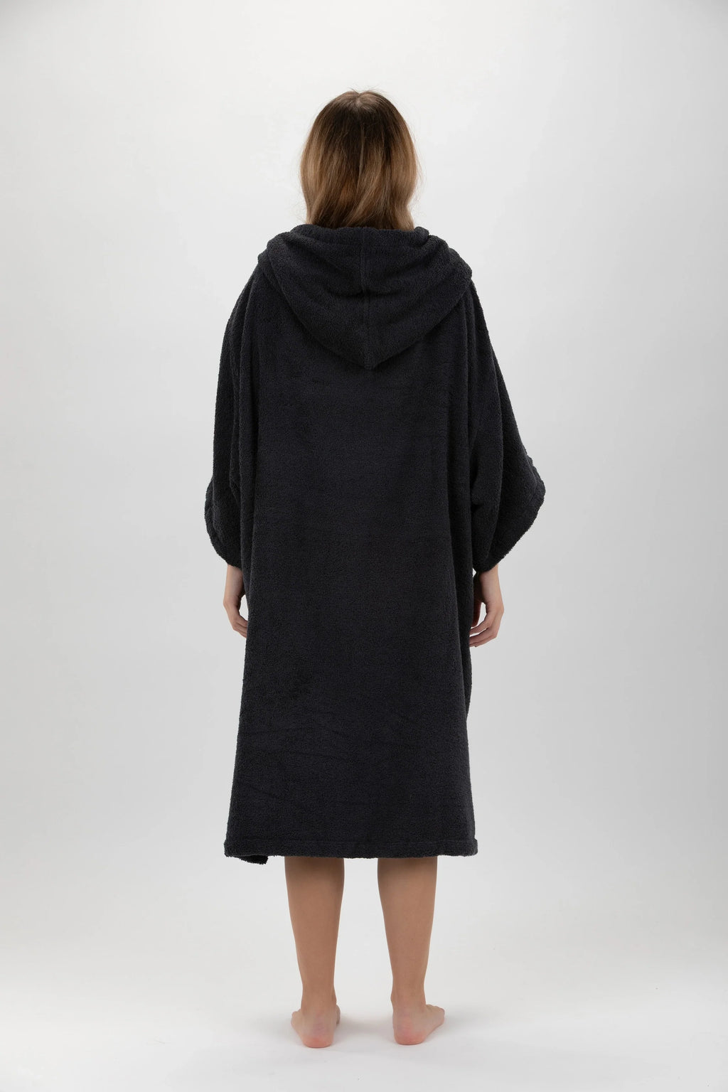 Poncho de Surf Pacifique Sud em Algodão com Mangas – Cinzento-escuro, Tamanho Único
