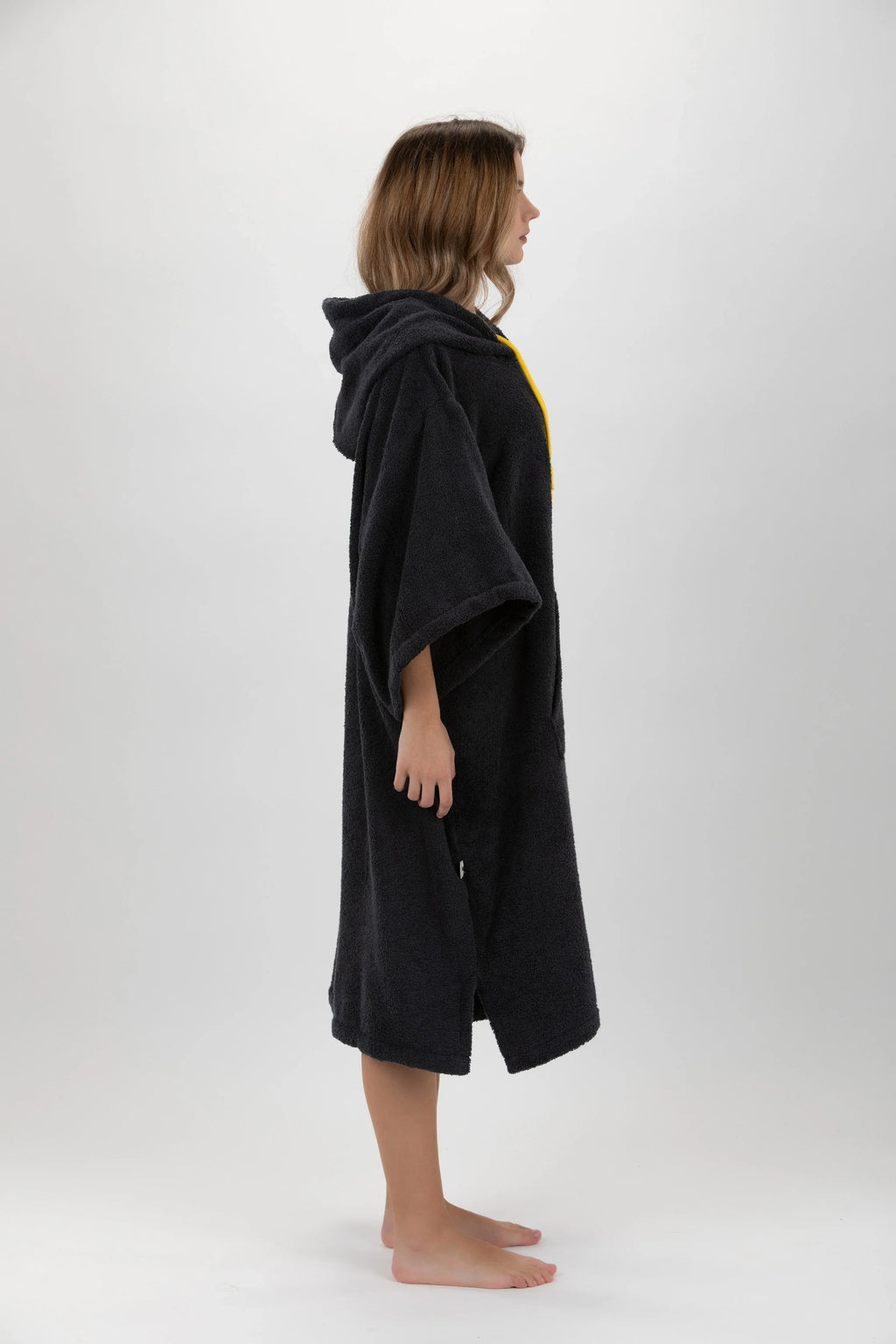 Poncho de Surf Pacifique Sud em Algodão com Mangas – Cinzento-escuro, Tamanho Único