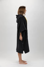 Poncho de Surf Pacifique Sud em Algodão com Mangas – Cinzento-escuro, Tamanho Único