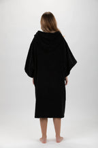 Poncho de Surf Pacifique Sud em Tencel com Mangas – Preto, Tamanho Único