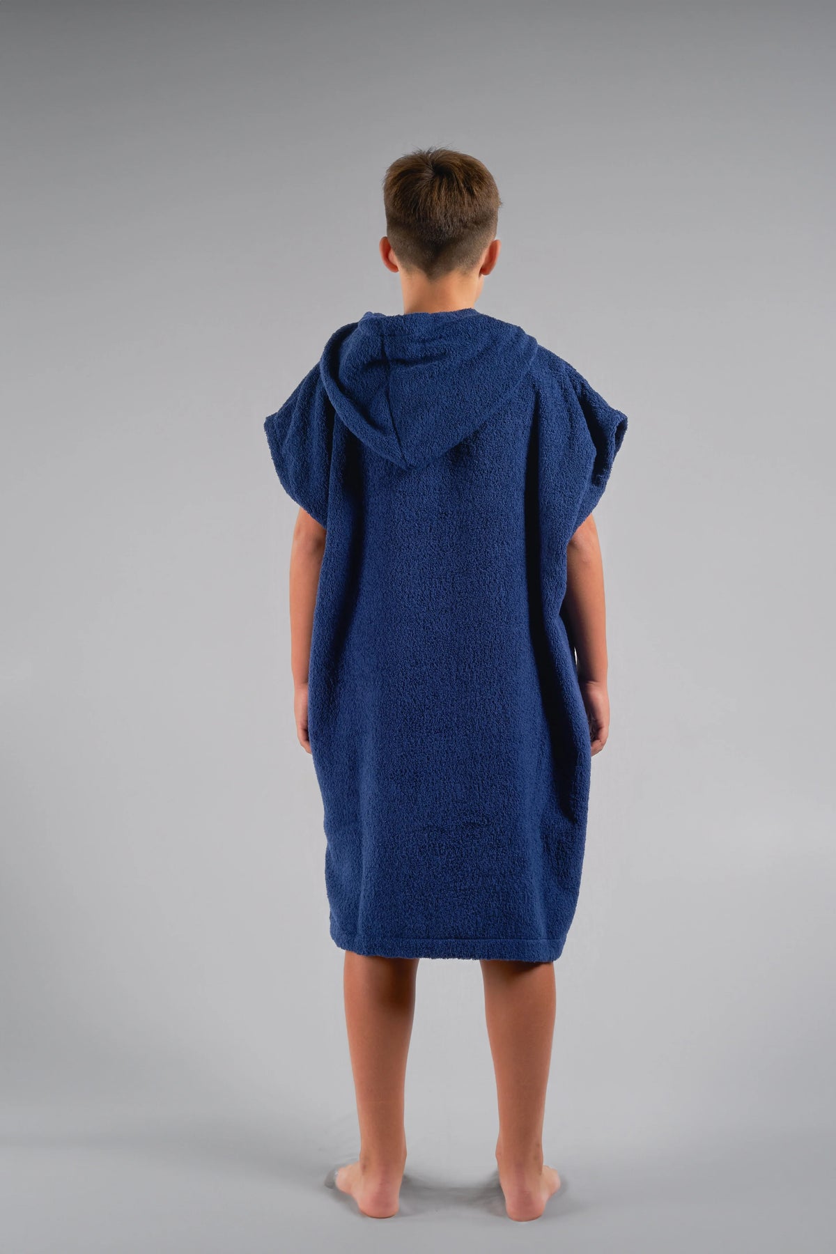 Poncho de Surf Júnior Pacifique Sud em Algodão sem Mangas – Azul-marinho