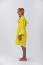Poncho de Surf Júnior Pacifique Sud em Algodão com Mangas – Amarelo
