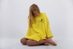 Poncho de Surf Júnior Pacifique Sud em Algodão com Mangas – Amarelo