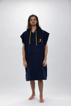 Poncho de Surf Pacifique Sud em Algodão sem Mangas – Azul-marinho, Tamanho L
