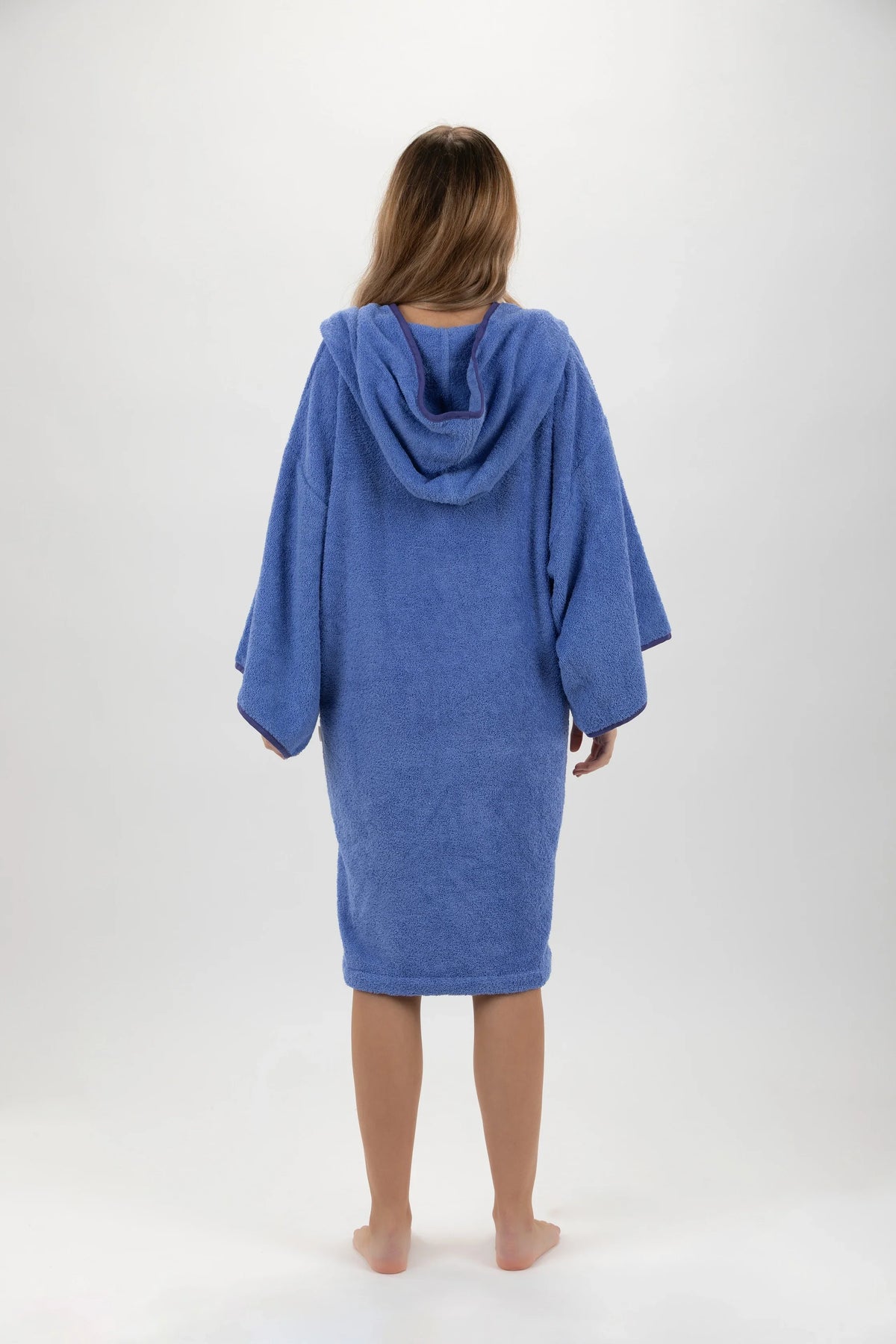 Poncho de Surf Pacifique Sud em Algodão com Mangas – Roxo, Tamanho Único