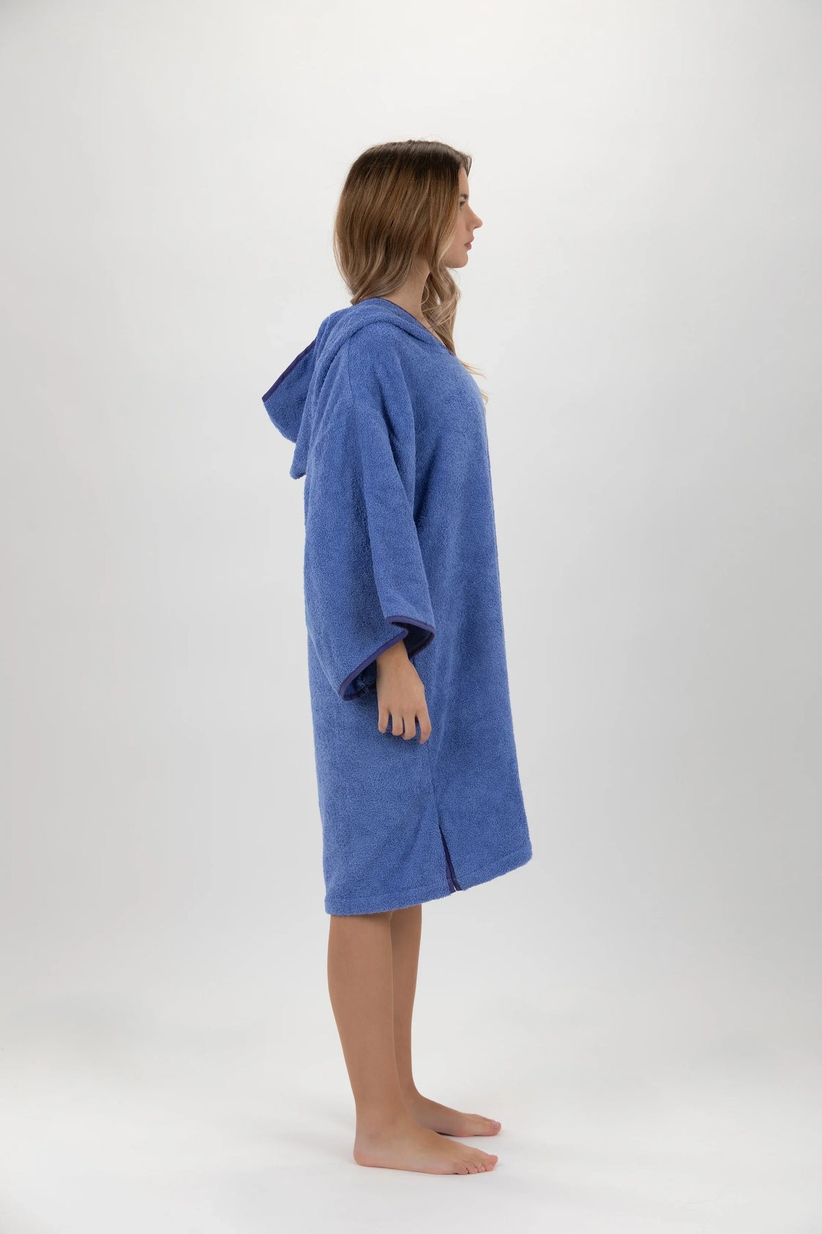 Poncho de Surf Pacifique Sud em Algodão com Mangas – Roxo, Tamanho Único