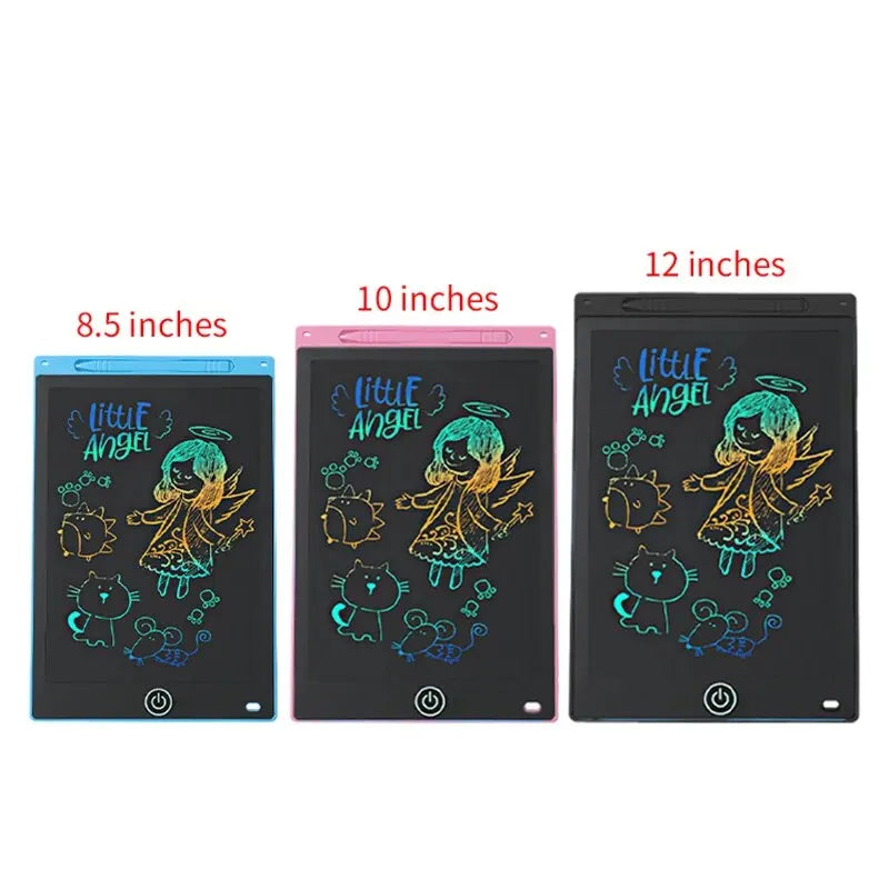 Quadros de desenho LCD em três tamanhos: 8,5", 10" e 12"