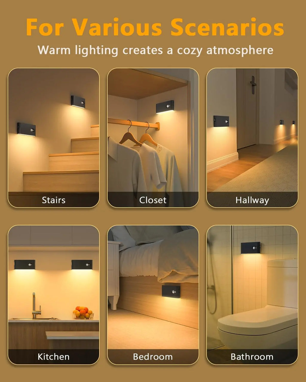 Luzes LED para escadas com sensor de movimento