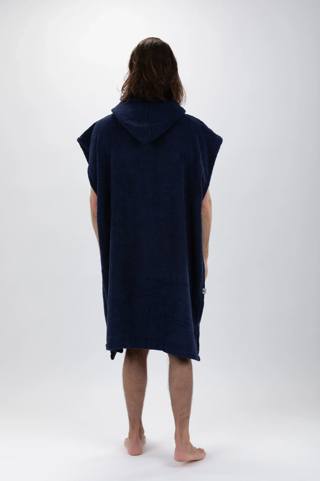 Poncho de Surf Pacifique Sud em Algodão sem Mangas – Azul-marinho, Tamanho L