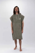 Poncho de Surf Pacifique Sud em Algodão sem Mangas – Verde, Tamanho L
