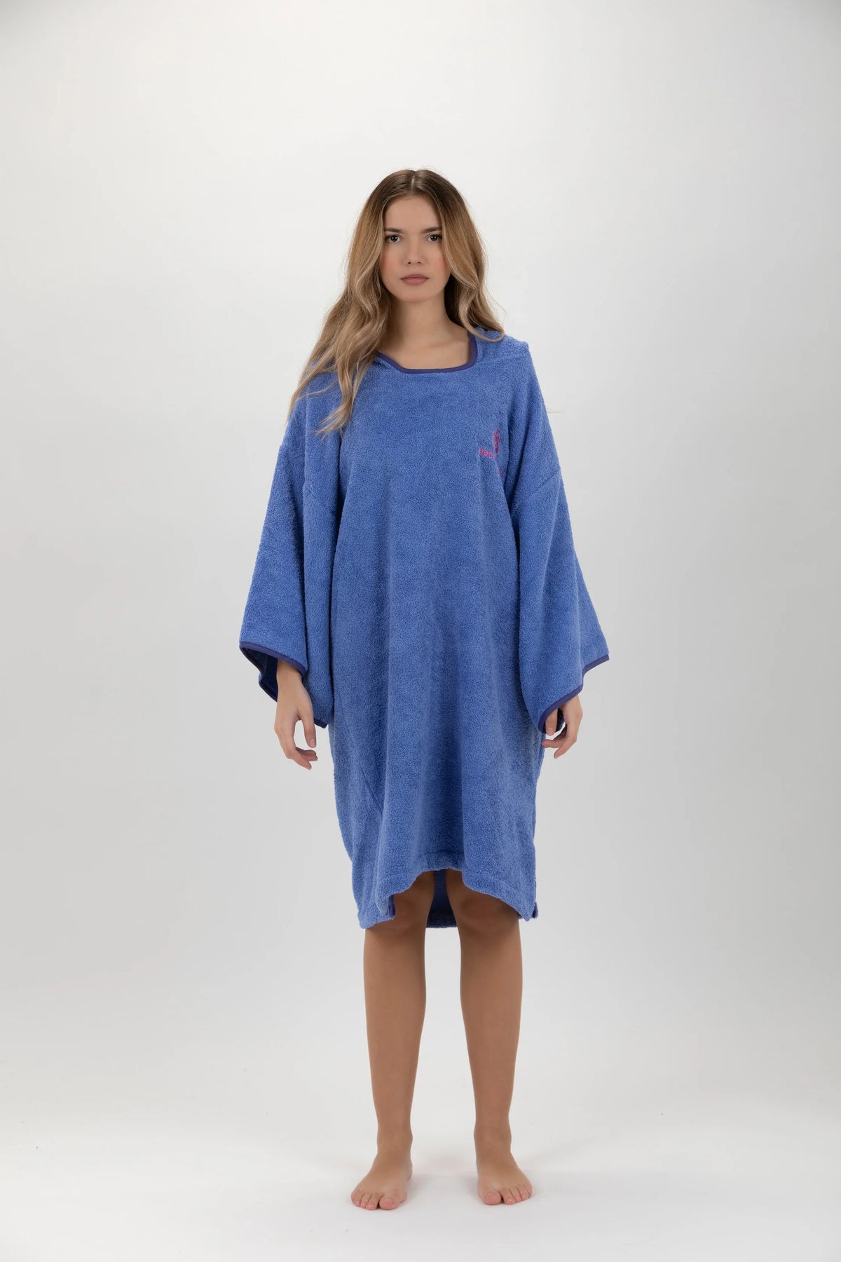 Poncho de Surf Pacifique Sud em Algodão com Mangas – Roxo, Tamanho Único