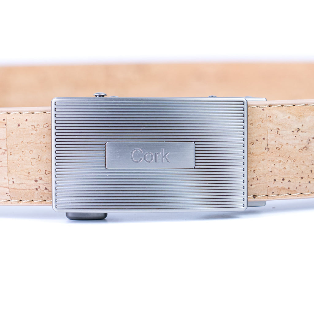 Cinto de Cortiça com Fivela Automática MB Cork L-1167 para Homem – Natural