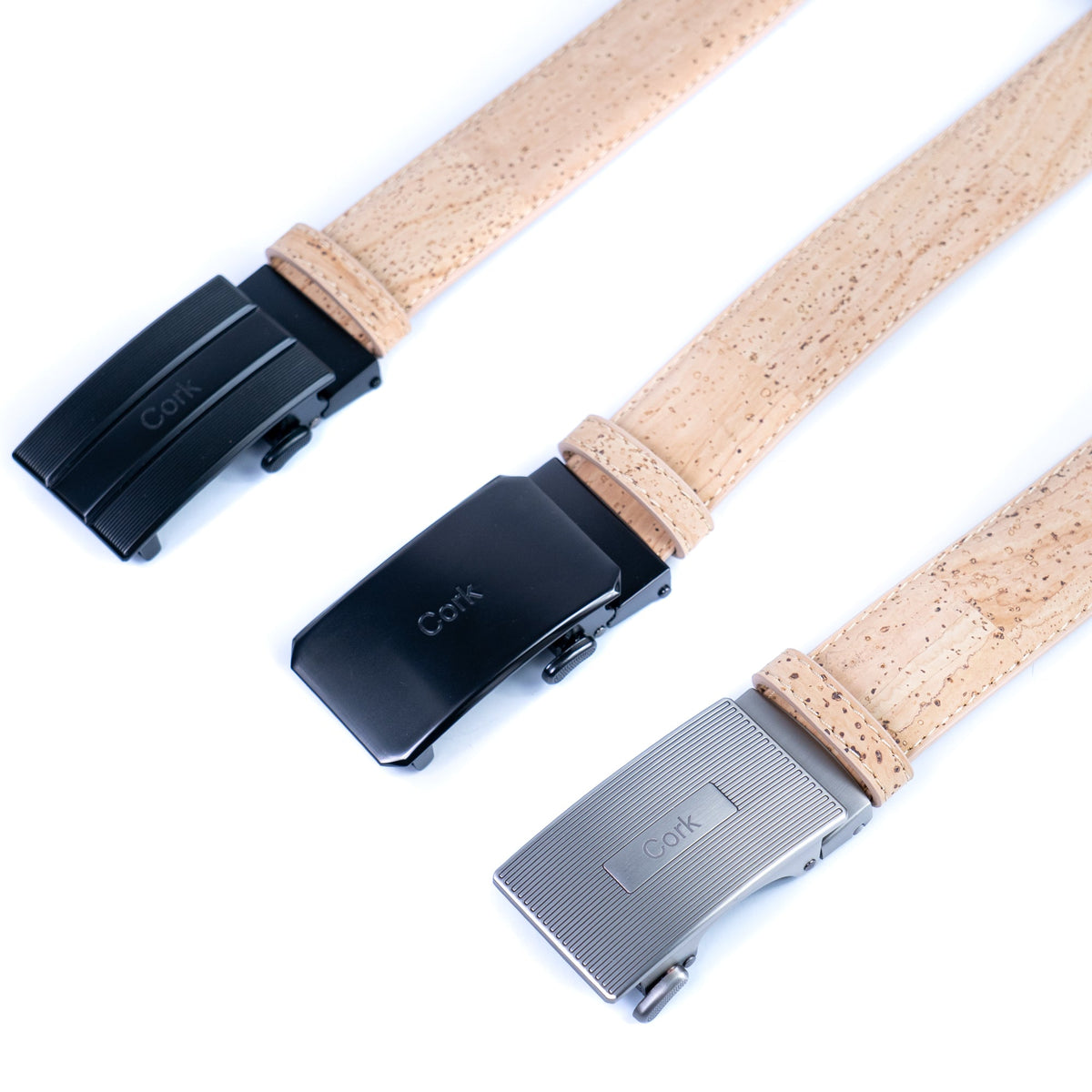 Cinto de Cortiça com Fivela Automática MB Cork L-1167 para Homem – Natural