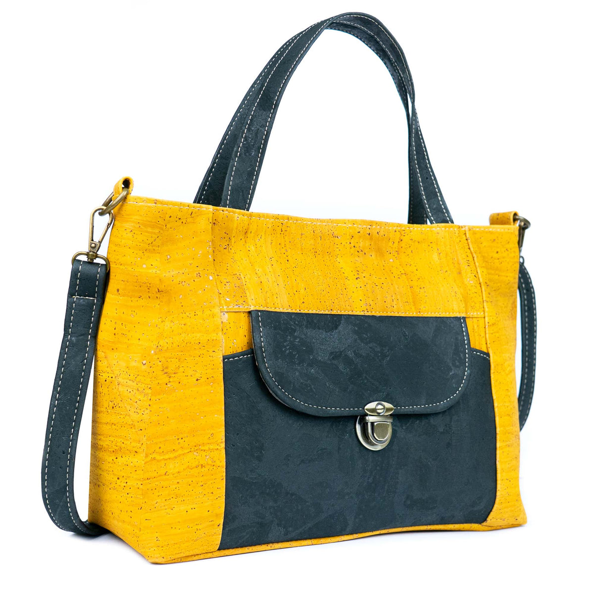Mala de Mão Bicolor de Cortiça MB Cork BAGP-312