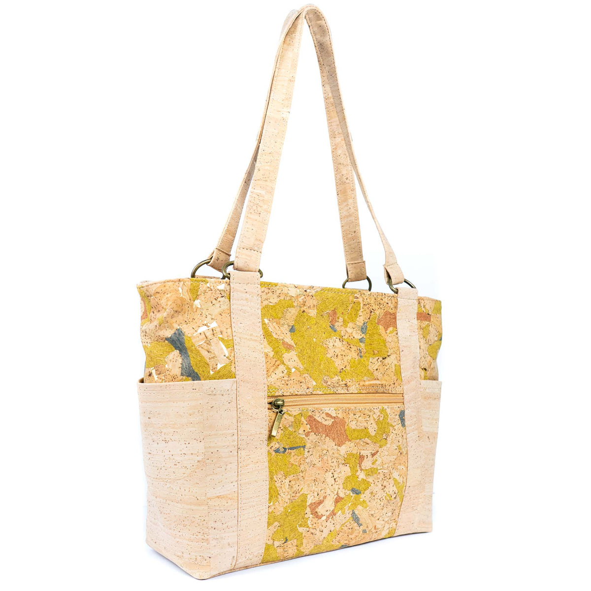 Mala Tote de Cortiça com Bolso com Fecho MB Cork BAGP-326
