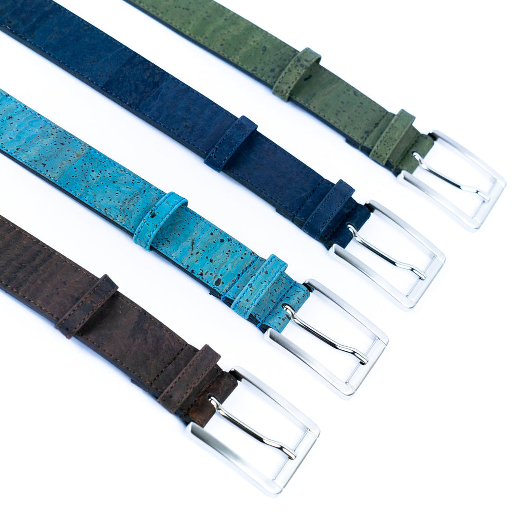 Cinto de Cortiça com Fivela Retangular MB Cork L-1039 para Homem
