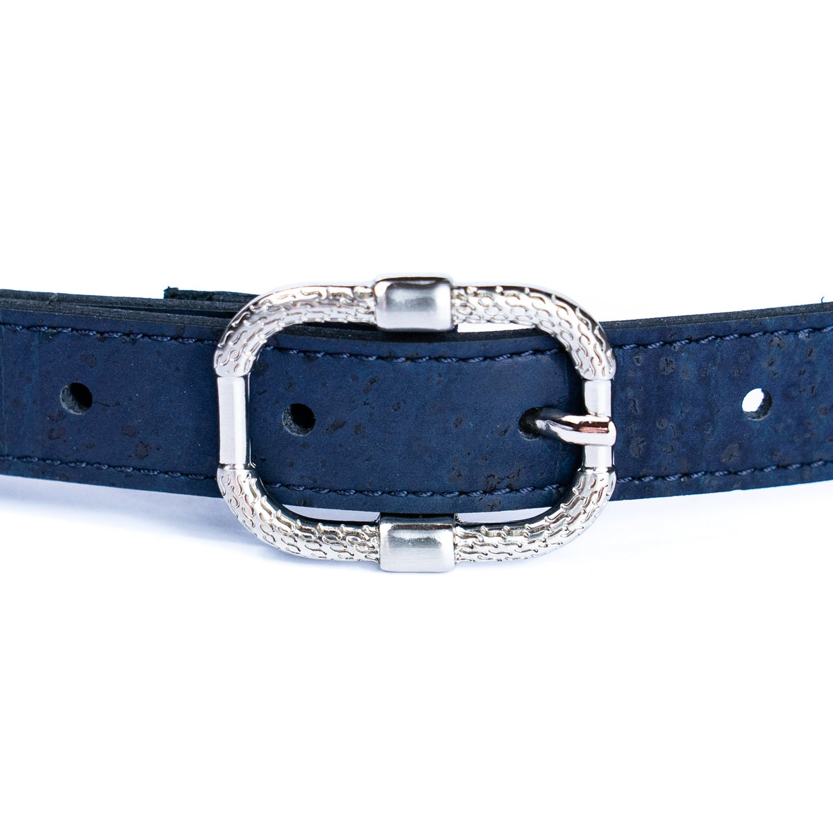 Cinto Fino de Cortiça com Fivela Texturada MB Cork L-1063 para Mulher